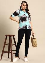 Rayon Multi Colour Casual Wear Digital Printed Readymade Top